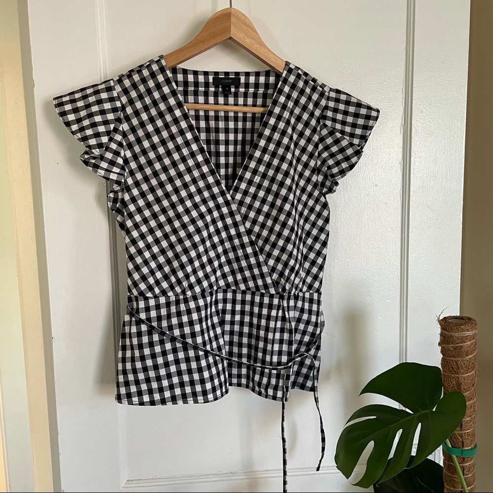 ✿ j crew cotton wrap top ✿